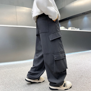 Nouveau Style 2025 : <span class=keywords><strong>Pantalon</strong></span> Cargo Garçon Large et Cool pour Printemps Automne, Vêtement Tendance pour Enfants - Product Image 4