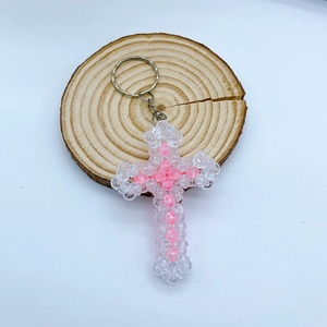 Oferta Especial: Abalorios de Acrílico Transparente Facetado para Bolsos, Cuentas de Plástico para Regalo Promocional, Llavero de Coche Hecho a Mano con Cruz - Product Image 3