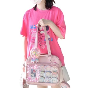 Hot Sale TC <b>Lady</b> Fashion PU Leather Chains Zipper Waterproof Multi-Purpose <b>Backpack</b> Messenger Anime Pin Display Custom Daily - Product Image 3