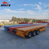 Semi-remorque plateau tri-essieux 16m (45 pieds) pour conteneurs, capacité 20 tonnes, avec plateau de chargement pour conteneurs 20 pieds