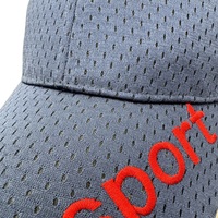 Gorra de béisbol trucker de malla completa, transpirable, impermeable, de secado rápido, deportiva, con logotipo personalizado bordado, de poliéster, para verano, correr y actividades al aire libre.