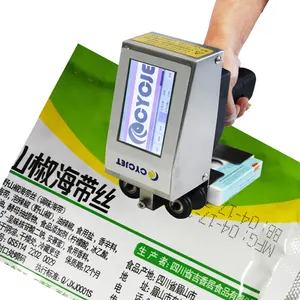 CYCJET ambalaj poşetleri mürekkep püskürtmeli el yazıcısı seri numarası Logo QR kodu barkod baskı