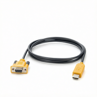 Kabel Keyboard USB ke DB9 Female HID CH9328 RS232 Konverter Adaptor untuk POS Instrumen Industri Sensor Otomasi