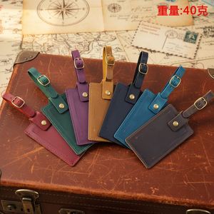 Cowhide Embossed Durable Modern Airplane Travel Tag <b>Creative</b> Suitcase Check-in Leather Luggage Tag Welcome <b>Gifts</b> in Stock - Product Image 3