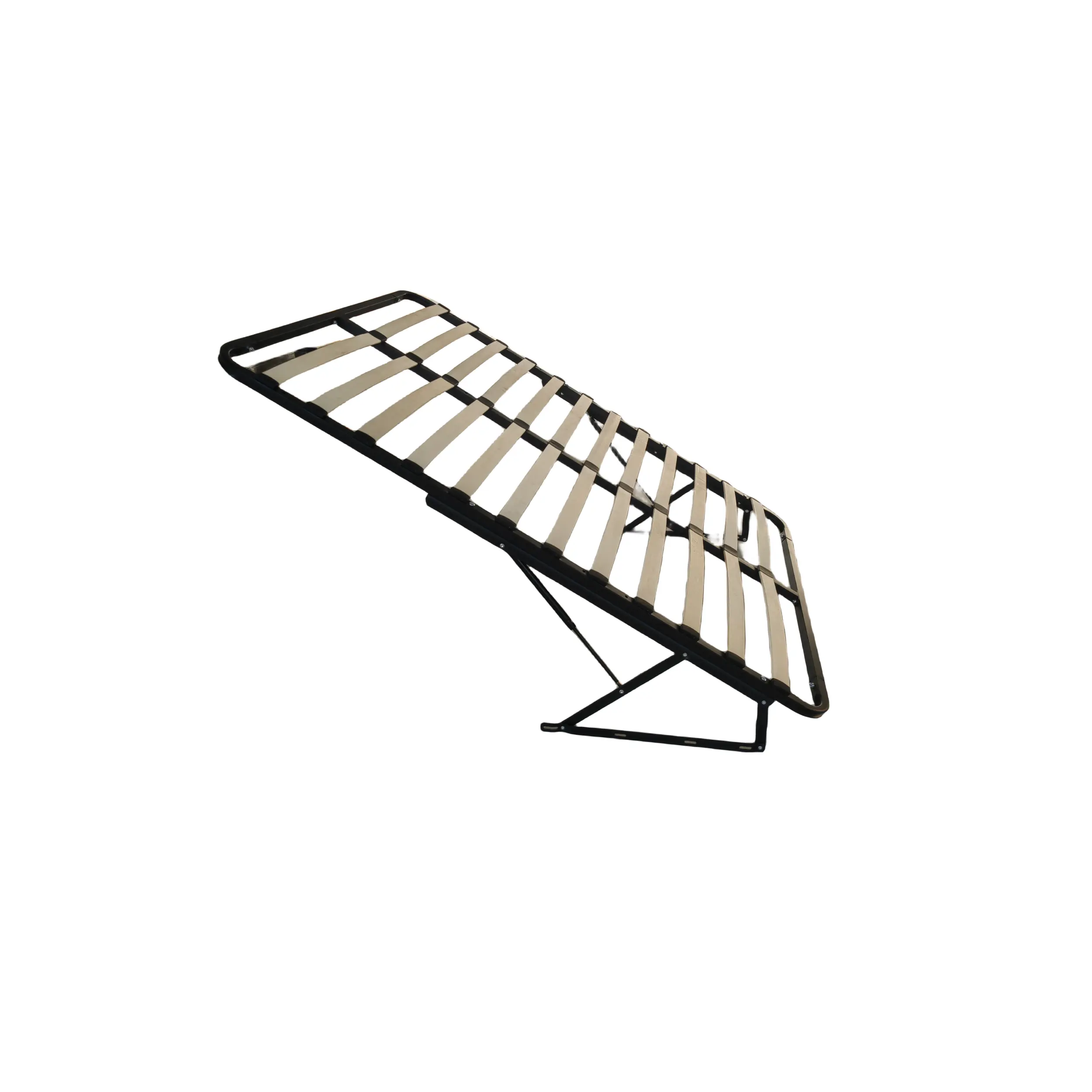 최신 디자인 퀸 사이즈 노크 다운 패킹 고품질 강철 나무 침대 프레임