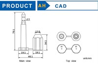 Sceau de sécurité AH-BS001 pour conteneurs, scellés inviolables pour véhicules et conteneurs