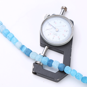 อัญมณีธรรมชาติสำหรับทำเครื่องประดับ หินเจียระไนทรงเหลี่ยมแบบหลวม 2227-ไพไรต์สีทองและอาเกตสีน้ำเงิน คุณภาพดี ขนาด 3 มม. 8 มม. - Product Image 2