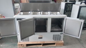 GN taille 2 portes comptoir à salade <span class=keywords><strong>réfrigérateur</strong></span> à salade avec plateau de préparation - Product Image 3