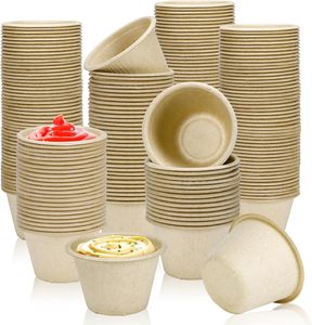 1Oz 2Oz 4Oz Dùng Một Lần Phân Hủy Sinh Học Takeaway Mía Sợi Bã Mía Bột Giấy Nước Sốt <span class=keywords><strong>Cup</strong></span> Với Nắp - Product Image 1