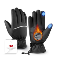 Gants d'hiver pour hommes et femmes fabriqués avec une isolation 3M et une doublure en peluche -15 ° Gants de neige imperméables et coupe-vent pour le ski par temps froid
