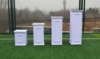 Piliers carrés en PVC pour mariage, supports de guidage de chemin, socles de guidage de chemin, supports de fleurs pour mariage en extérieur