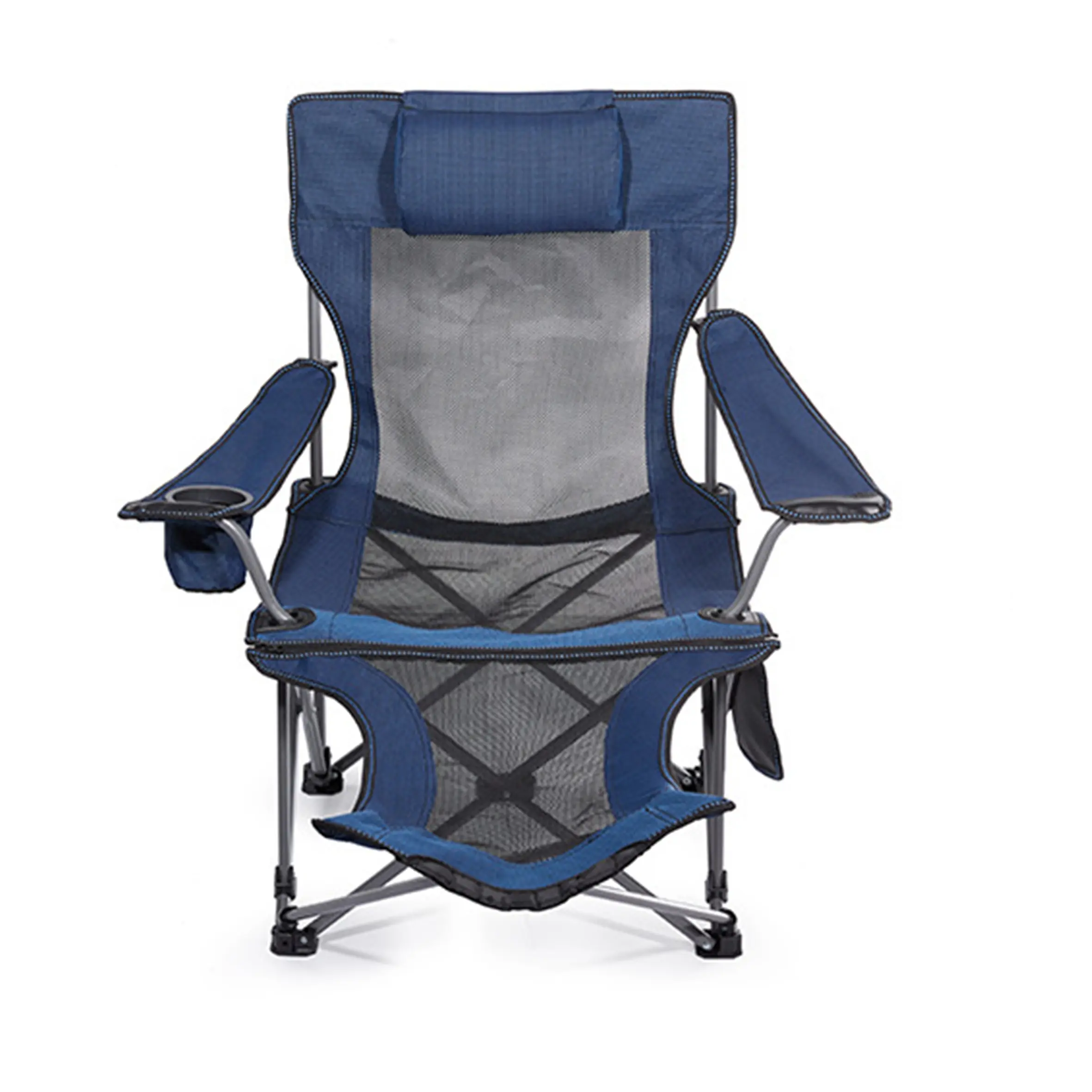Outdoor Alta Qualidade Dobrável Camping Assento Acolchoado Lua Cadeiras Tecido 100, poliéster Mobiliário Ao Ar Livre Chairss de Praia Moderno/