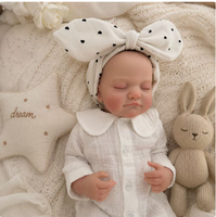 Realistische Reborn-Puppe 18 Zoll Weiche Vinyl-Babypuppe Spielzeug Einschlafhilfe Kuscheltier für Kinder Nachtgeschenk
