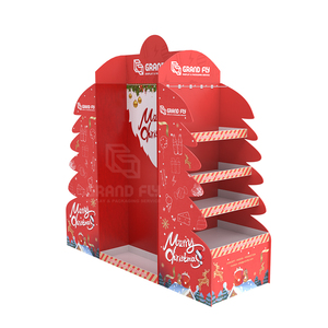 Trung Quốc Nhà Cung Cấp Cây Giáng Sinh Các Tông Sóng PDQ Hiển Thị Giá Đứng Năm Mới Thẻ Quà Tặng Cuốn Sách Giấy Tầng Hiển Thị - Product Image 5