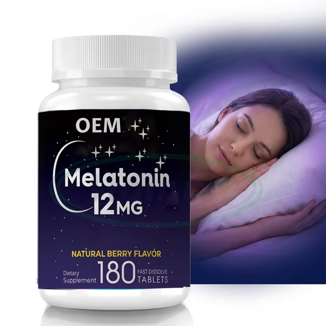 OEM Melatonin Deep Sleep Aid Vitamin Tablet Pills 20 mg Supplement Private Label Relax Sleep Quality Supports Melatonin Tablets