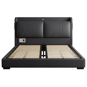 <span class=keywords><strong>Cama</strong></span> Moderna Inteligente con Almacenamiento Seguro Integrado - <span class=keywords><strong>Cama</strong></span> Tapizada en Cuero de Lujo con Puerto USB LED - Venta al por Mayor B2B - Product Image 2