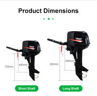 AIQIDI T9.8 9.8HP Moteur hors-bord 2 temps pour bateau de pêche en PVC