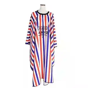 Vinnie customized Professional Salon Cape Polyester Haircut cloth Hair Cut Cape,57"x65" Stripes printing for hair cutting