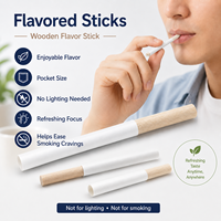 Palitos de Madera con Sabor para Dejar de Fumar, Reemplazo de Cigarrillos, Menta Natural, Café, Canela, Refresca la Mente, Caja Personalizada