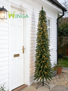 Árbol de Navidad Artificial de PVC Preiluminado, Delgado <span class=keywords><strong>y</strong></span> Elegante, Decoración Navideña, Venta al por Mayor <span class=keywords><strong>y</strong></span> Muestras Disponibles - Product Image 2