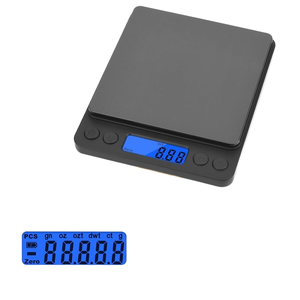 उच्च गुणवत्ता वाले स्टेनलेस स्टील पोर्टेबल इलेक्ट्रॉनिक स्केल एलसीडी डिस्प्ले खाद्य रसोई वजन मापने के लिए 2 किलो क्षमता बैटरी - Product Image 2