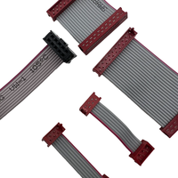 Câble ruban plat personnalisé avec câble plat flexible de type micro-match rouge de 1.27mm 2.54mm Câble plat de type micro-match