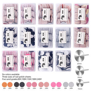 80 # ~ 240 # Grift 100 unids/caja banda de lijado de uñas con rodamiento manicura pedicura papeles de lijado de uñas para la eliminación de callos de piel muerta - Product Image 1