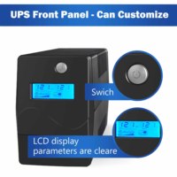 Onduleur à onde sinusoïdale simulée 650VA 12V avec écran LCD, alimentation de secours ininterrompue pour la maison et le routeur