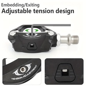 Pedal de bloqueo para bicicleta de carretera, pedal con rodamiento y placa de bloqueo, sistema <span class=keywords><strong>SPD</strong></span>, diseño de tensión ajustable - Product Image 5