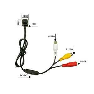 Micro-caméra avec microphone, sortie RCA couleur, pour surveillance - Product Image 3