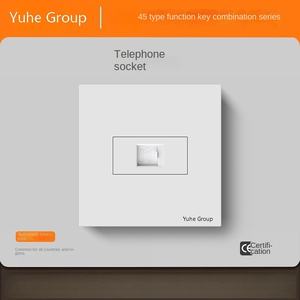 Prise TV universelle internationale avec panneau tactile et prise murale 10A, série 86, montage mural - Product Image 2