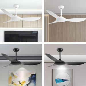 Ventilateur de plafond moderne à LED de haute qualité, 52 pouces, décoratif pour l'intérieur, avec télécommande, 3 pales en ABS - Product Image 2
