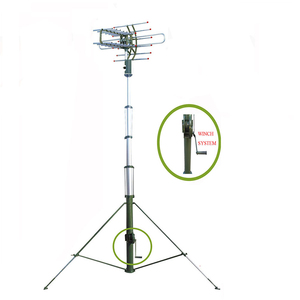 Mástil telescópico de manivela manual resistente de 8m y 26 pies para antenas y cámaras CCTV - Product Image 2