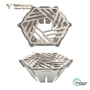 Stainless Steel <b>Camping</b> Stove Windproof Cover Irregular Shape Durable Minimalist Design Dishwasher Safe - Product Image 2