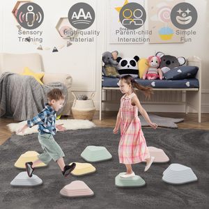 Ensemble de pierres d'équilibre antidérapantes LIYOU pour enfants, blocs d'équilibre pour tout-petits, équipement de fitness intérieur/extérieur, jouet sensoriel TPE/TPR - Product Image 6
