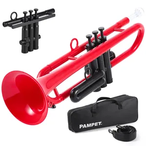 Sản xuất tại Trung Quốc giá rẻ Nhựa trumpet nhạc cụ BB trumpet Set với trường hợp thực hiện và phát ngôn mới bắt đầu các chuyên gia