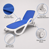 Chaise de piscine en acrylique Hailanbao pour piscine avec garantie d'un an