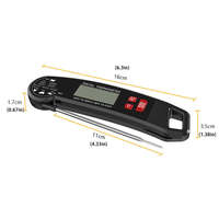 Nouveauté : Thermomètres numériques à sonde pliable pour la lecture instantanée de la température de la viande, pour grillades, barbecue et cuisine