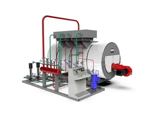 high quality WNS skid mounted boiler steam boiler diesel natural gas fired steam boiler