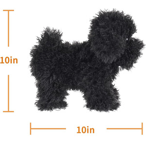 C052 Peluche <span class=keywords><strong>de</strong></span> Caniche Negro, Cachorro <span class=keywords><strong>de</strong></span> Peluche Suave y Adorable, Perfecto para Niños, Venta al por Mayor, Personalizado, ODM, OEM, Juguete CPC, Caniche Negro - Product Image 2