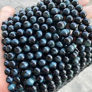 Wholesale Jade Tiger Eye Amethyst Tourmaline Lava Agate Beads Crystal Natural Gemstone Stone Beads For Jewelry Making 4-12mm