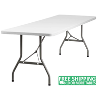 Tables et chaises pliantes en plastique pour jardin extérieur, HDPE, pliables, 6 pieds, 4 pieds, 5 pieds, 6 pieds, 8 pieds, pour pique-nique, repas de fête