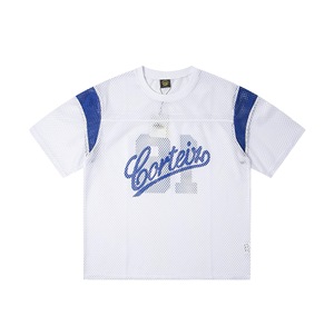 Bóng Đá Thời Trang Boxy Phù Hợp Với Lưới Jersey Tee Biểu Tượng Tùy Chỉnh 100% Poly Giản Dị Thời Trang Dạo Phố Chất Lượng Cao Áo Phông Cho Nam Giới - Product Image 5