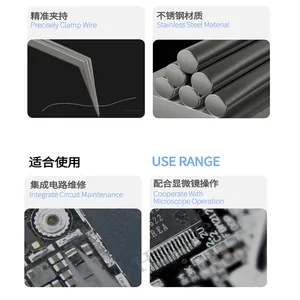 <span class=keywords><strong>Pinzas</strong></span> <span class=keywords><strong>de</strong></span> Acero Inoxidable MECHANIC Aax-17 para Reballing <span class=keywords><strong>de</strong></span> Chips, Anticorrosión, Alta Dureza, para Sujetar Cables y Reparaciones - Product Image 2