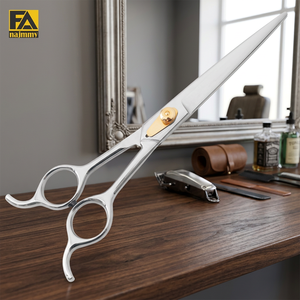 Ciseaux de coiffure professionnels FA Najmmy en acier inoxydable, lame lisse, pour droitiers, usage en salon - Product Image 3
