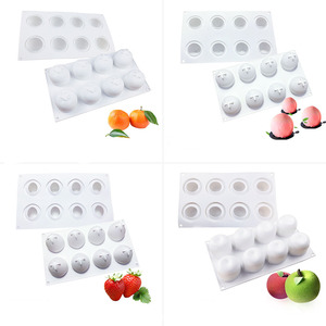 D5006 Vruchten Appel Oranje Peer Aromatherapie Kaars Mousse Cake Jelly Chocolaatjes Hars Versieren Siliconen Mal Bakken 3d Mal - Product Image 2