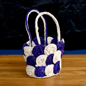 Sac à déjeuner en fibre de banane de qualité supérieure, motif spirale tressée, idéal pour mini-marché, panier, usage quotidien décontracté, parfait pour la revente - Product Image 1