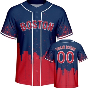 Maillots de baseball personnalisés surdimensionnés pour fans, cadeaux unisexes à manches courtes, anti-transpiration, antibactériens, anti-UV, imprimés et cousus - Product Image 2