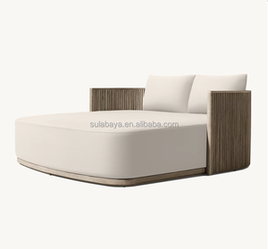 BYRON-Muebles de exterior, tumbonas de madera maciza para patio, jardín, piscina - Product Image 6