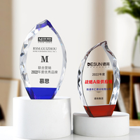Trophée en verre cristal personnalisé en forme de cœur, thème sportif, pour la reconnaissance des employés, la compétition, souvenir, prix Water Drop Awards